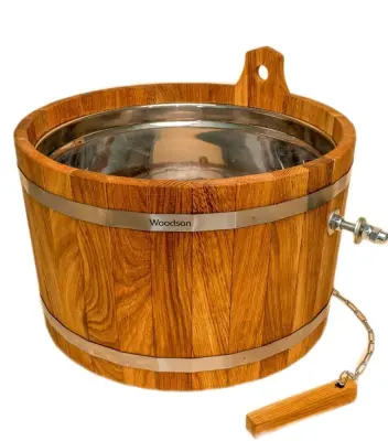 Обливное устройство Woodson с нержавеющей вставкой, 17 л., дуб Обливное устройство Woodson с нержавеющей вставкой, 17 л., дуб