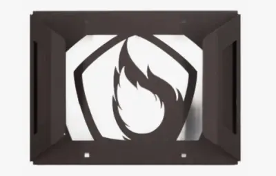 Дверца ДСУ "Пламя" — для печи HARD, РАДА, ЛюБаня (Черная)