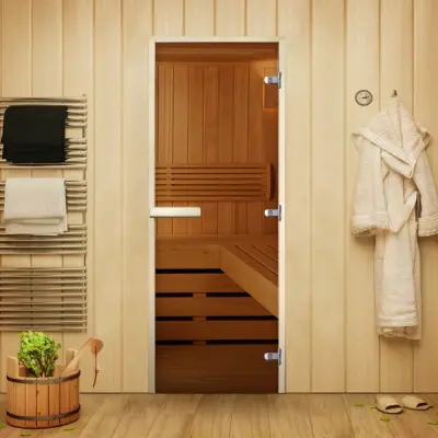 Дверь Элит Бронза 2000*700 (3п,8мм) L., без порога