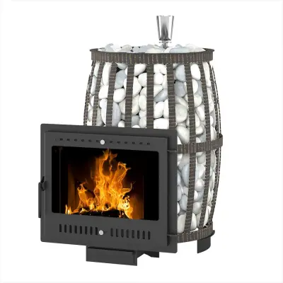 Фото Печь ВЕЗУВИЙ Легенда Русский пар Ковка 18 Панорама "М" в магазине Woodson