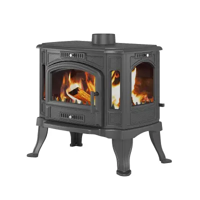 Фото Печь-камин Везувий KZ-14Р "Антрацит" в магазине Woodson