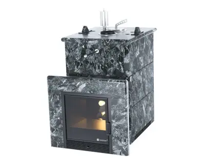 Фото Печь для русской бани Анапа в полноценном кожухе (пироксенит) в магазине Woodson