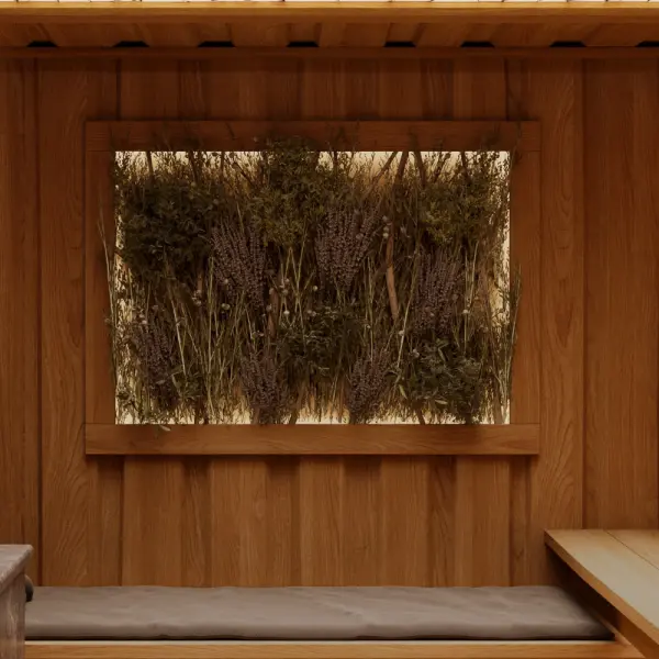 Панно "Травы" с пазом под ленту, наличник Ольха