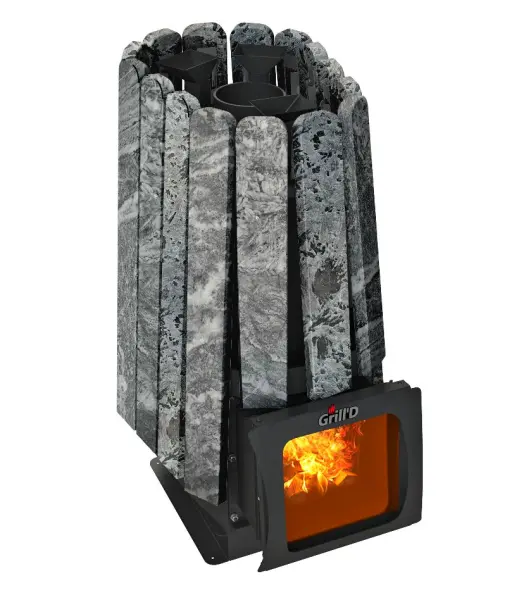 Фото Дровяная банная печь Grill'D Cometa Vega 350 Short Window Max в магазине Woodson