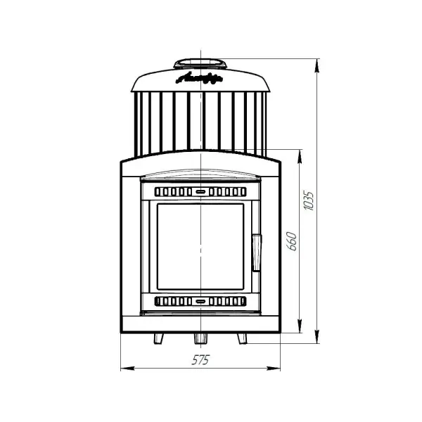 Фото Печь банная "Атмосфера XL" в ламелях "Россо Леванто" наборный рисунок в магазине Woodson