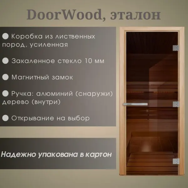 Дверь DoorWood Эталон Сатин 2000*800 (3п,10мм) Дверь DoorWood Эталон Сатин 2000*800 (3п,10мм)