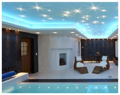 Комплект Cariitti «Звездное небо» VPL30СT Crystal Star «Синее мерцание» (100 + 18 волокон, золото)