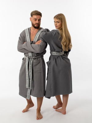 Халат вафельный Woodson, серый (56)