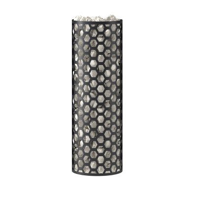 Сетка для камней на трубу "СОТЫ" Эмаль Черная, L-750