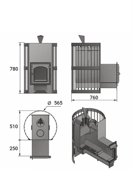 Фото Печь ВЕЗУВИЙ Скиф П/Г Стандарт (ДТ-4) в магазине Woodson Фото Печь ВЕЗУВИЙ Скиф П/Г Стандарт (ДТ-4) в магазине Woodson