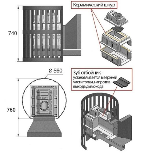 Фото Печь ВЕЗУВИЙ Легенда Ковка 28 (271) в магазине Woodson