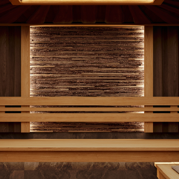 Панно "Рваное Дерево" с пазом под ленту, наличник Ольха, с корой