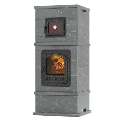 Фото Печь - камин EVEREST с духовкой Талькохлорит в магазине Woodson