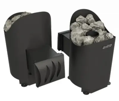 Фото Дровяная банная печь Grill'D Aurora Mini Long (дверца без стекла) в магазине Woodson