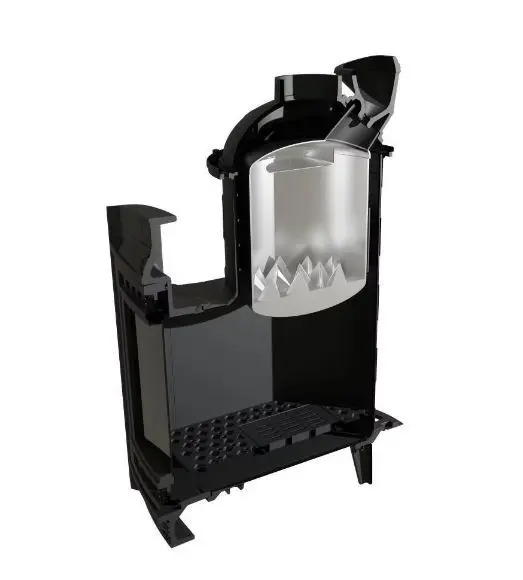 Фото Печь банная "Атмосфера L" в ламелях "Жадеит" наборный рисунок в магазине Woodson