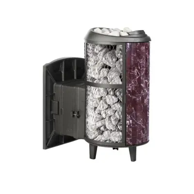 Фото Печь банная "Атмосфера L" комбинированная сетка-ламель "Россо Леванто" в магазине Woodson